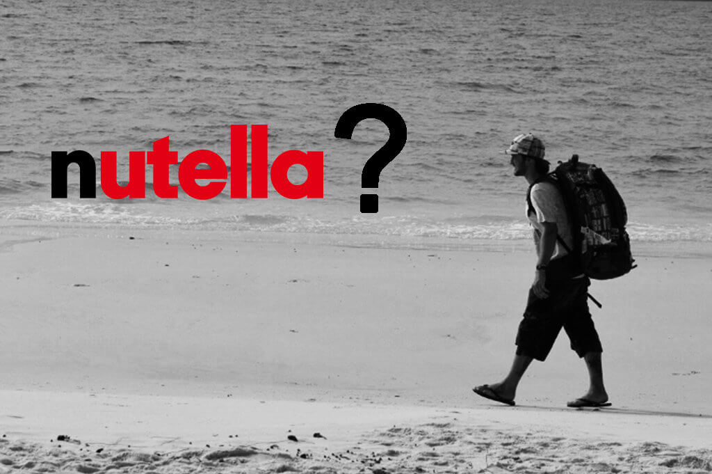 flashpacker mochileiro nutella